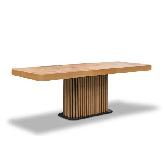 Stół Lamel 180/90 +2x40 + 6 krzeseł KW110 tkanina