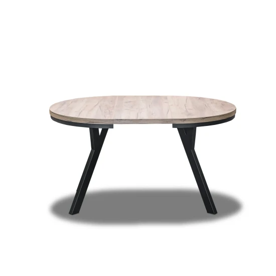 Stół Loft Dąb Artisan Fi 100 + 2 x 50 cm wkładki + 4 krzesła Kw110
