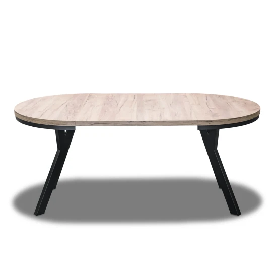 Stół Loft Dąb Artisan Fi 100 + 2 x 50 cm wkładki + 4 krzesła Kw110