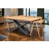 Stół Loft Top P1 200/100 + 2 x 50 cm + 6 krzeseł dębowych X1