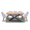 Stół Loft Top 160/90 + 2 x 40 cm + 6 Krzeseł Tokyo