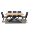 Stół Loft Top 160/90 + 2 x 40 cm + 6 Krzeseł KW110