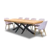Stół Loft P2 400 cm rozkładany 100×200 + 4×50 cm + 6 krzeseł Tokyo