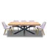 Stół Loft P2 400 cm rozkładany 100×200 + 4×50 cm + 6 krzeseł Tokyo