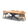 Stół Loft P2 400 cm rozkładany 100×200 + 4×50 cm + 6 Krzeseł dębowych X1