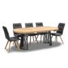 Stół Lam Loft Fi 100 + 2 x 50 cm + 4 krzesła Kw110