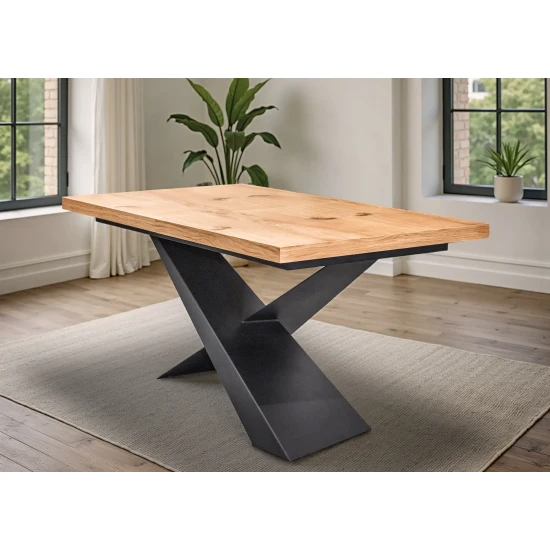 Stół Loft Top 160/90 + 2 x 40 cm + 6 Krzeseł KW110