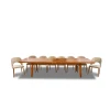 Stół rozkładany, stół lite drewno 250/100 + 3×50 cm LUIS w stylu LOFT + 10 krzeseł KW112