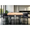Stół Loft P1 Rozkładany 100/150 + 4×50 cm + 6 Krzeseł Pepitka Duo