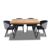 Stół Loft P1 Rozkładany 100/150 + 4×50 cm + 6 Krzeseł Pepitka Duo