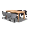 Stół Wasyl Loft 200/100 + 2 x 50 cm + 6 Krzeseł Pepitka Duo