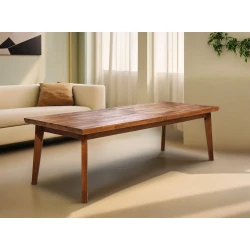 Stół rozkładany, stół dębowy 250/100 + 3×50 cm LUIS w stylu LOFT