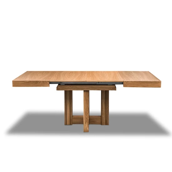 Stół Dębowy VELAR 90×100 cm + 2×50 cm + 6 krzeseł Tokyo