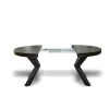 Stół okrągły rozkładany fi 120+ 2 x 40 cm LOFT z designerskimi nogami