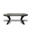 Stół okrągły rozkładany fi 120+ 2 x 40 cm LOFT z designerskimi nogami