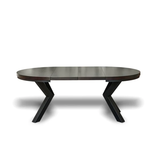 Stół okrągły rozkładany fi 120+ 2 x 40 cm LOFT z designerskimi nogami