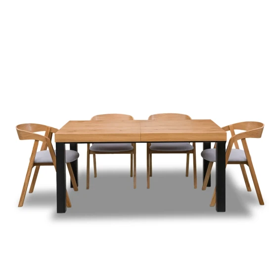 Stół Kuba 160/90 + 2 wkładki po 40 cm + 4x krzesła X1