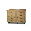 Komoda 8S Karmel 140 cm lite drewno + elementy fornirowane