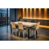 Stół rozkładany 160/90 + 40 cm SJ51 loft + 6 Krzeseł LUKA