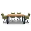 Stół rozkładany 160/90 + 40 cm SJ51 Loft + 6 krzeseł Ivona