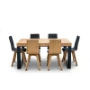 Stół rozkładany 160/90 + 40 cm SJ51 loft + 6 Krzeseł LUKA