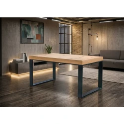 Stół rozkładany 160/90 + 40 cm SJ51 w stylu loft industrialny