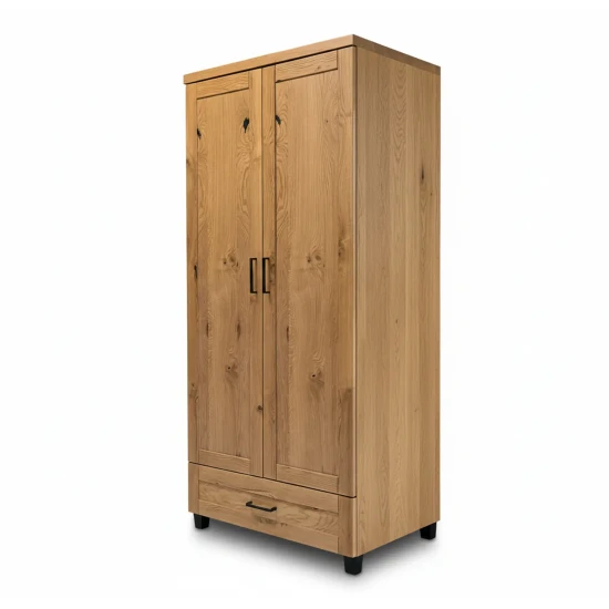 Szafa Karmel 90 cm lite drewno + elementy fornirowane
