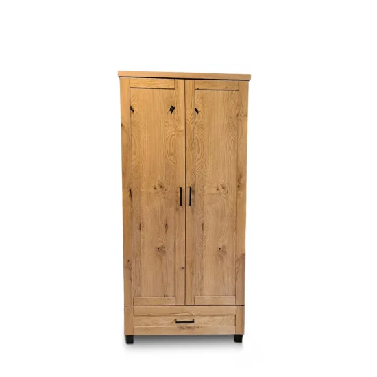 Szafa Karmel 90 cm lite drewno + elementy fornirowane