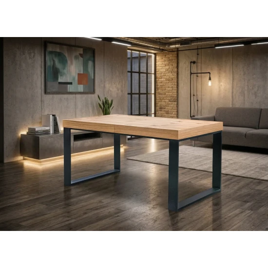 Stół rozkładany, stół drewniany 180/90+2×45 cm SJ51 styl LOFT