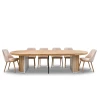 Stół LOFT O Fi 130 cm, rozkładany, wkładka 3x60cm + 6 krzeseł Tokyo
