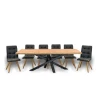Stół XENO Rozkładany 160/90 + 2×40 + 6 krzeseł KW110