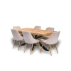 Stół XENO Rozkładany 160/90 + 2×40 + 6 Krzeseł Tokyo