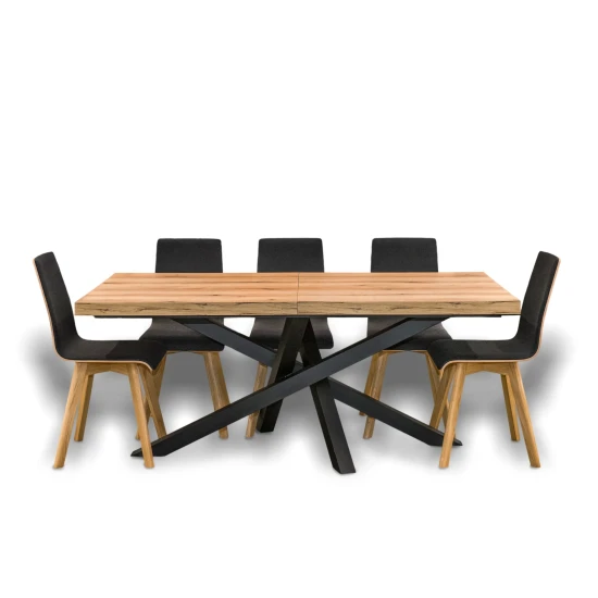 Stół XENO Rozkładany 160/90 + 2×40 + 6 Krzeseł LUKA
