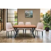 Stół Loft P1 150/100 +4×50 cm + 4 Krzesła Olo