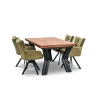 Stół Loft P1 150/100 +4×50 cm + 4 Krzesła Ivona