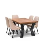 Stół Loft P1 150/100 +4×50 cm + 4 Krzesła Olo