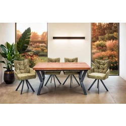Stół Loft P1 150/100 +4×50 cm + 4 Krzesła Ivona
